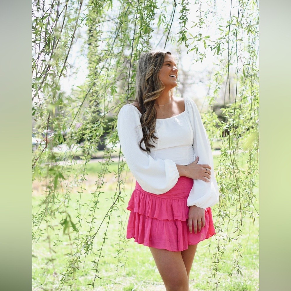 Pink High Rise Skort